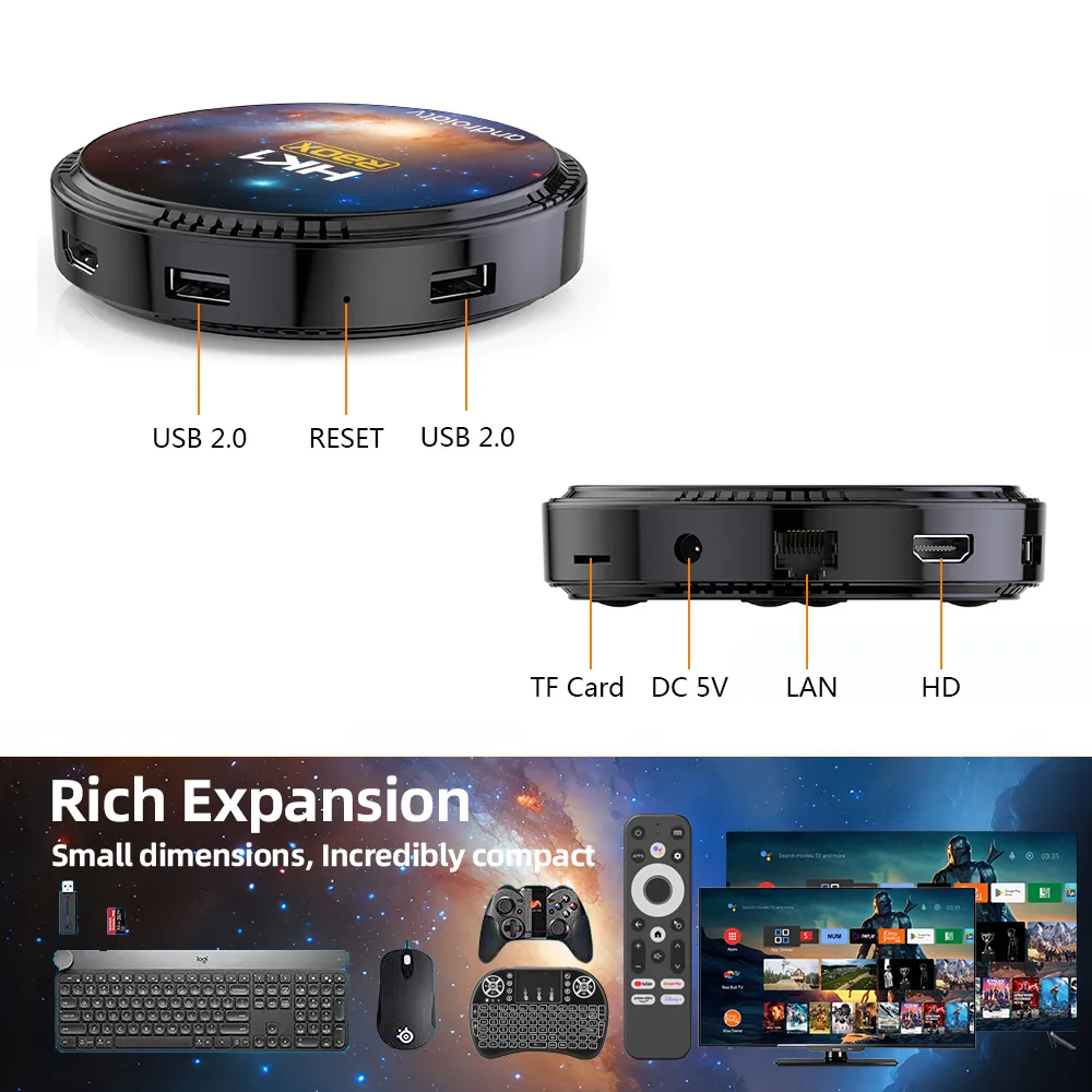 Quad Core Amlogic Android TV Box HK1 RBOX W2T 2GB/16GB, 4GB/32GB, 64GB ...