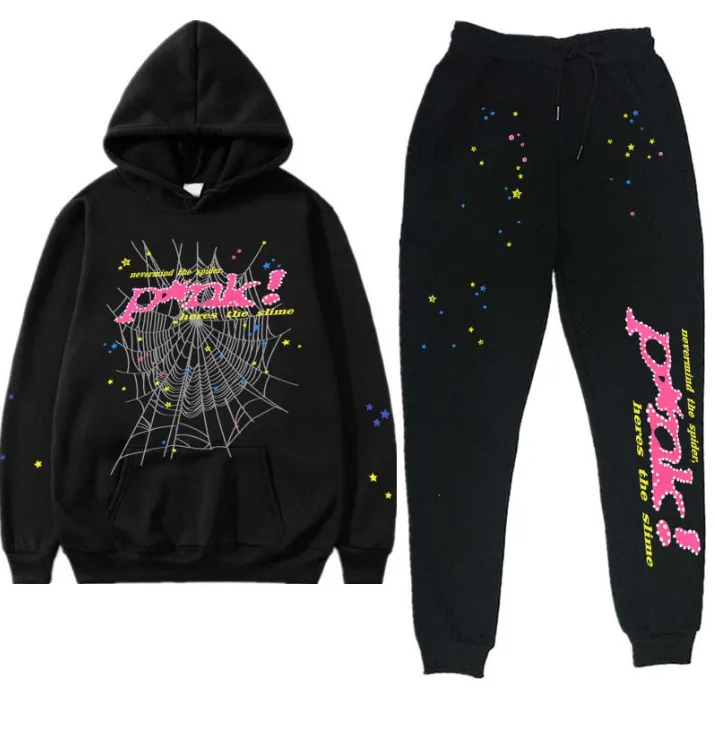 DHgate.com:Spider Hoodies Pink 555555 Men's Sets Hoodie DHgate.com:Spider Hoodies Pink 555555 Men's Sets Hoodie