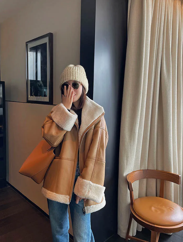 Manteaux D'hiver Pour Femmes, Veste Courte En Fausse Fourrure Ouverte