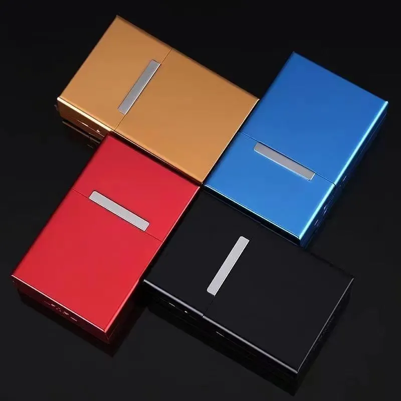 aluminium cigarette case Colorful Aluminum Alloy Cigarette Case with Magnetic Flip Cover and  Moistureproof Seal from Dhgate Cigarette Cases