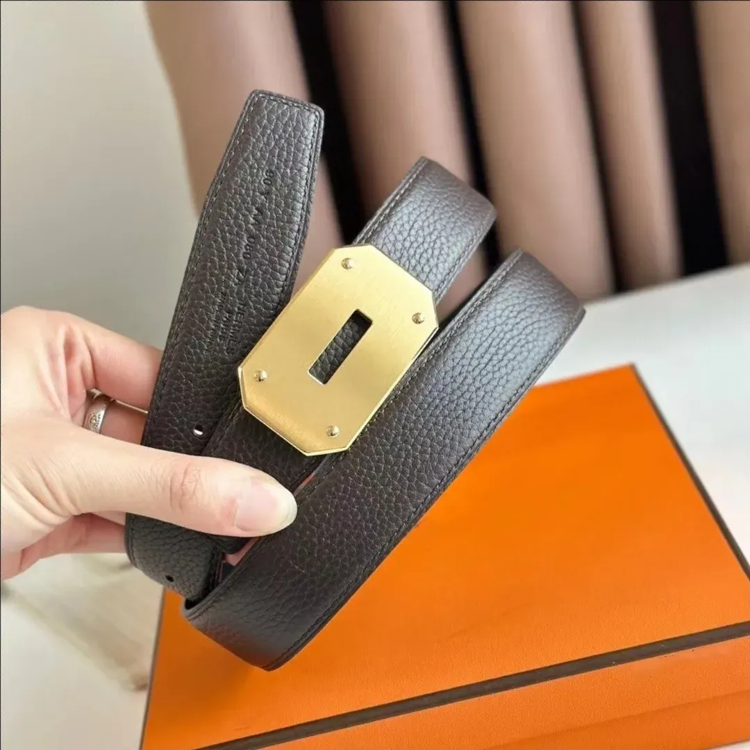 Fashion hemring belts for men designer waistband high-end classic leather belts lychee pattern brand luxury belts for woman H gold and silver buckle belt HO1812