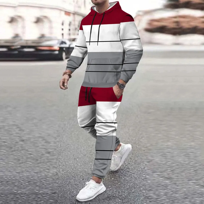 Mens Designer Sport Oversized Hoodie Men And Pants Set Autumn