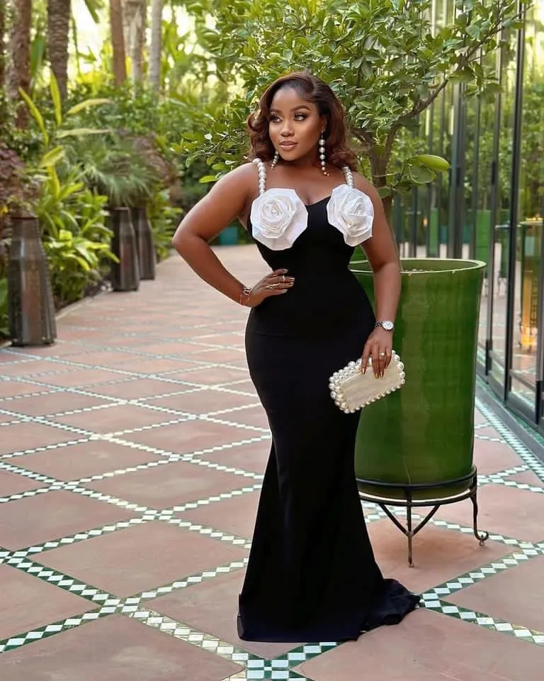 Black Mermaid Formal Dress Satin Pearls Trumpet Evening Gown Sweep Train  Zipper Back from Dhgate Prom Dresses - price 257.38