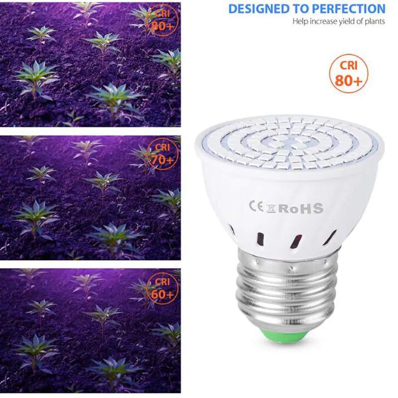 Full Spectrum LED Grow Light Bulb E27 E14 GU10 MR16 B22 220V Greenhouse ...