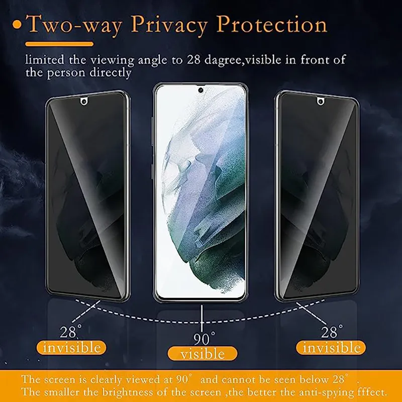 Protection D'écran Confidentalité Vitre Espion Pour Samsung Galaxy