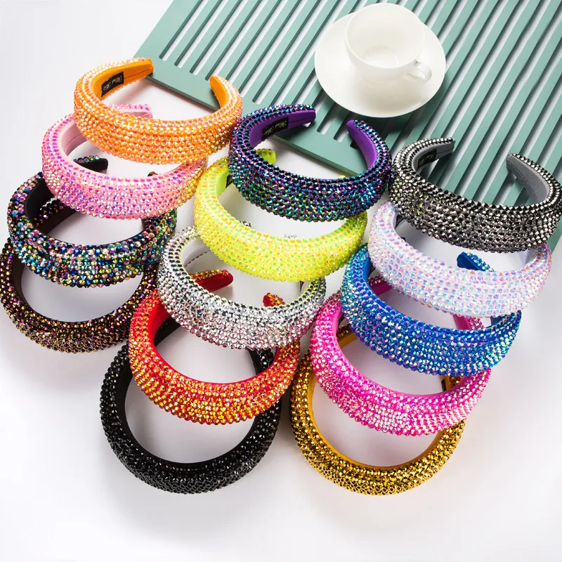 Handmade Rhinestone Headbands 4.5cm Wide Crystal Beaded  display picture 3