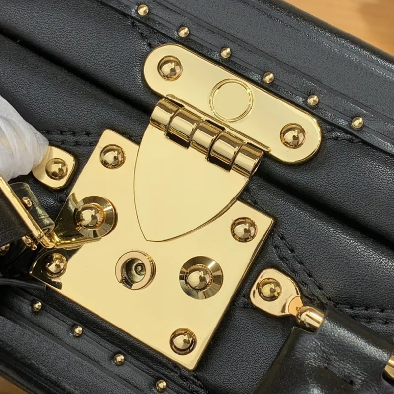 DHgate.com:Womens Genuine Leather Designer Trunk Bags, Black DHgate.com:Womens Genuine Leather Designer Trunk Bags, Black