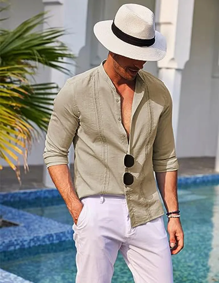 Cuban Outfit De Guayabera Coofandymen Linen Sets Outfits Piece
