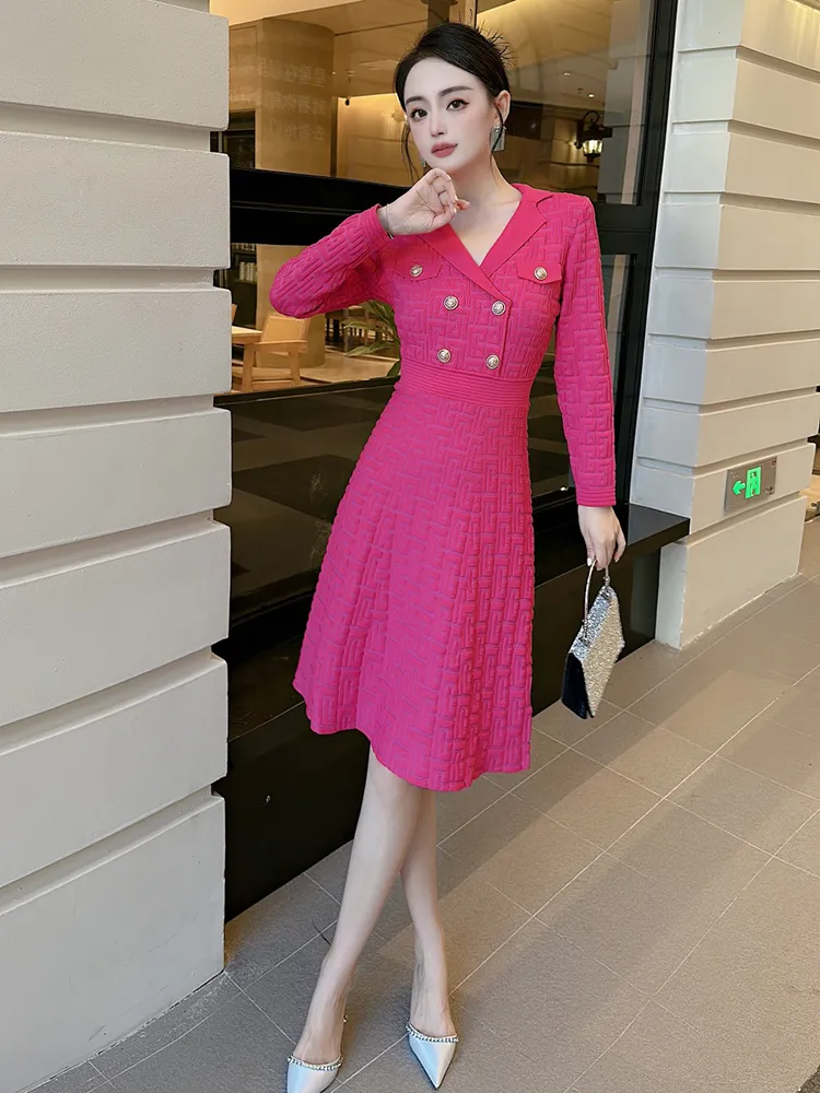 Elegant Knit Sweater Dress - Autumn Winter Women's Long Sleeve Button  Vintage Party Dress, Casual Knitted Vestidos - Hot Sale! from Dhgate Basic  & Casual Dresses - price 91.26
