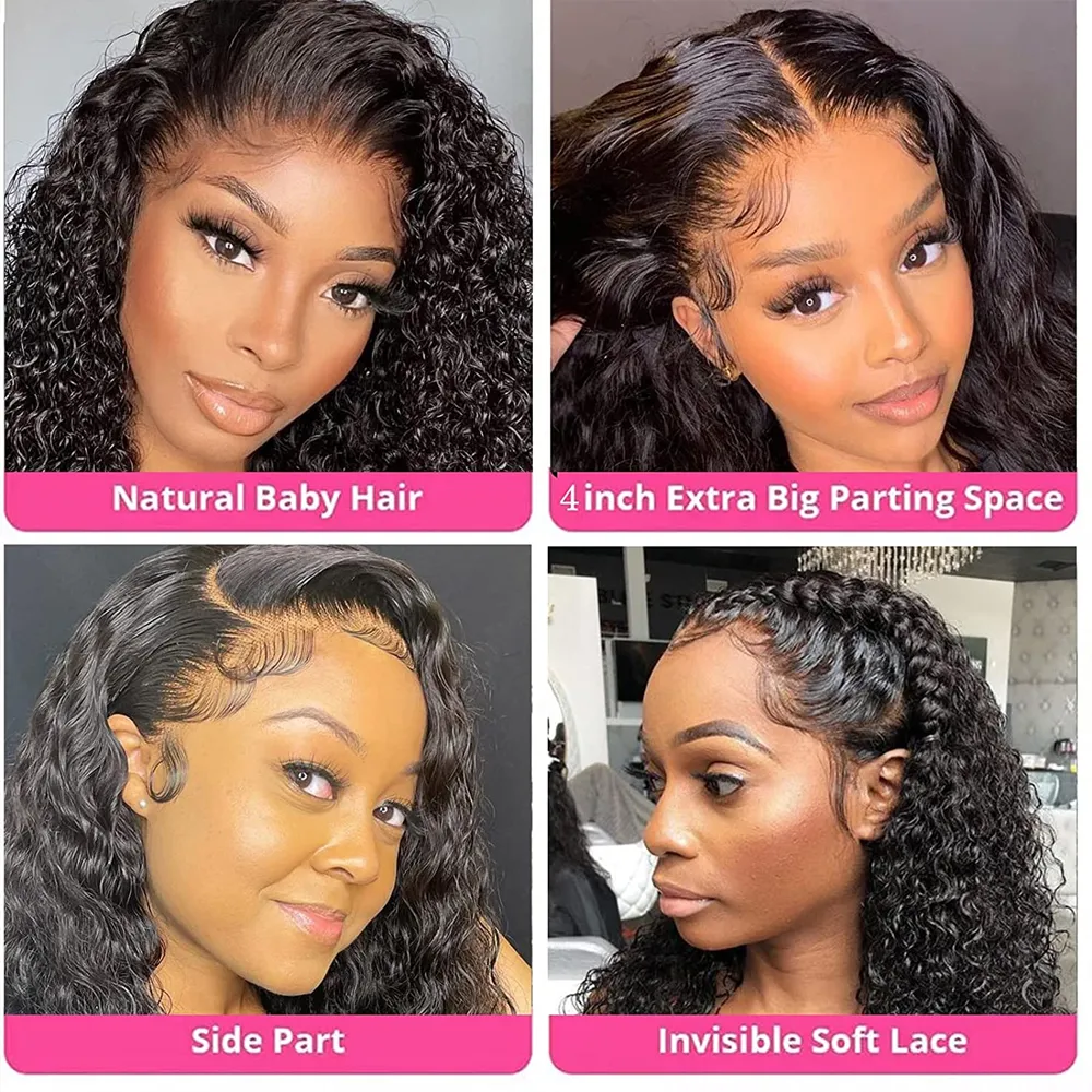 Black Brazilian Human Hair Wig 13x4 Deep Curly Lace Frontal Short Curly Lace Front Cap For Women From Dearshop99 19.99 DHgate.Com