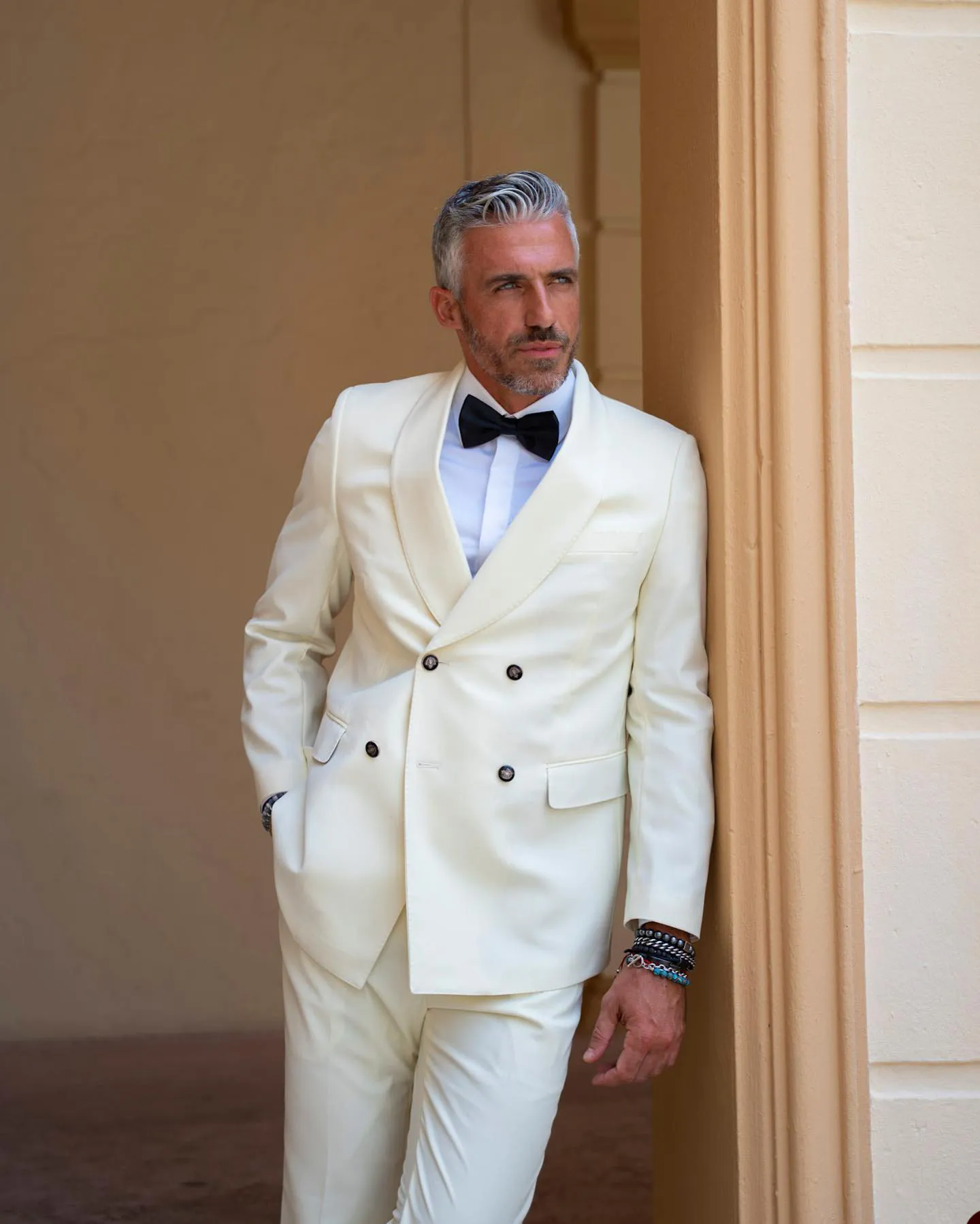 Piezas Tuxedo De Boda Formal: Solapa De Chal, Doble Pecho, Color