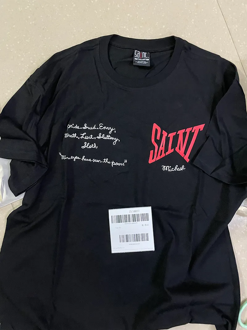 DHgate.com:Womens Saint Michael Embroidery T-Shirt, Hip-Hop