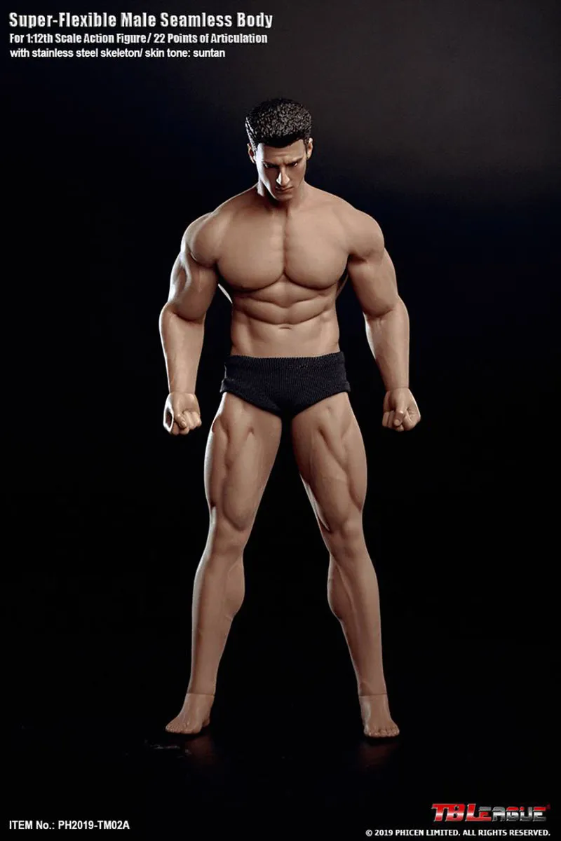 SUPER FLEXIBLE FIGURE 【SKIN TONE:Suntan】 Super-Flexible Male Seamless 1/6 Scale Suntan Strong Body (BS)