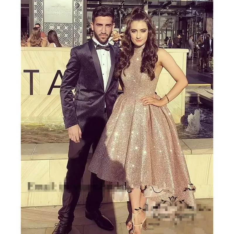 sachin and babi light blue dress Pink Sequin Feather Strap Sweetheart Shiny Homecoming Dresses, CH0038   clover sew