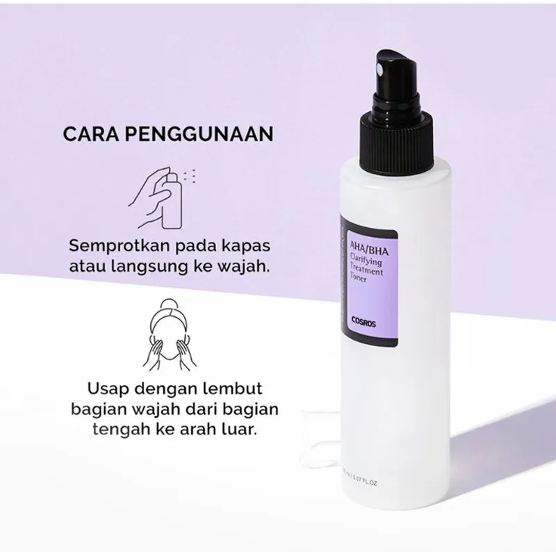 Cosrx AHA/BHA Clarifying Treatment Toner 150ml Gentle Exfoliating Face ...