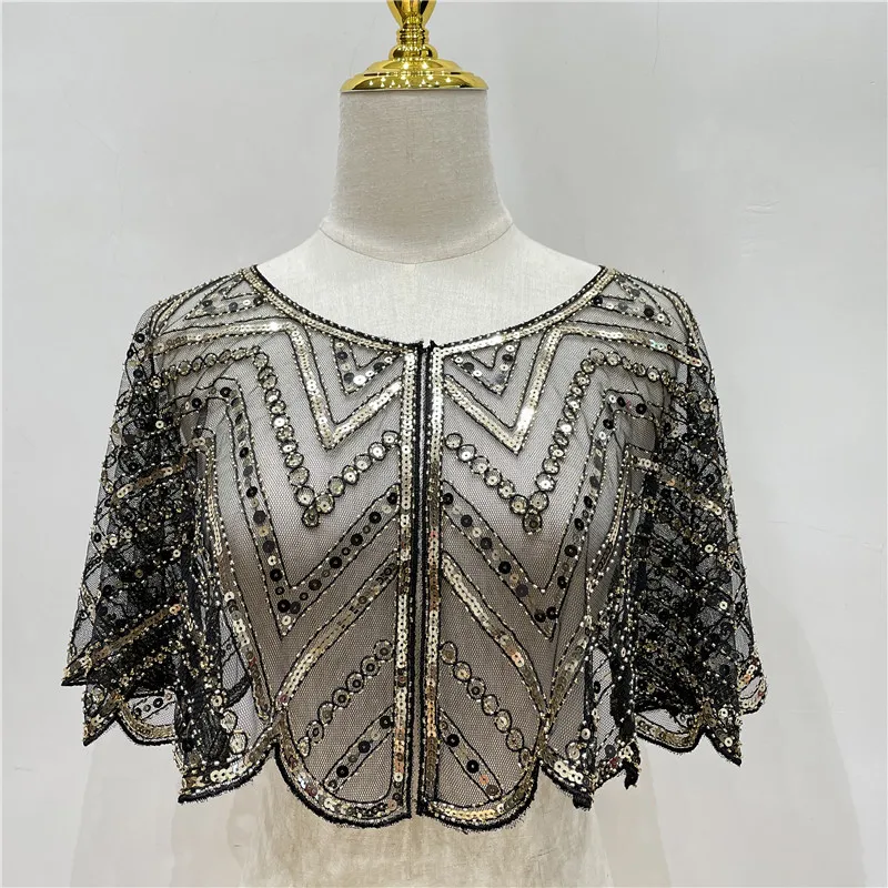 chinese dress ladies For Sale Silver Evening Dresses with Feather Cape Shawl SS147 main image 0