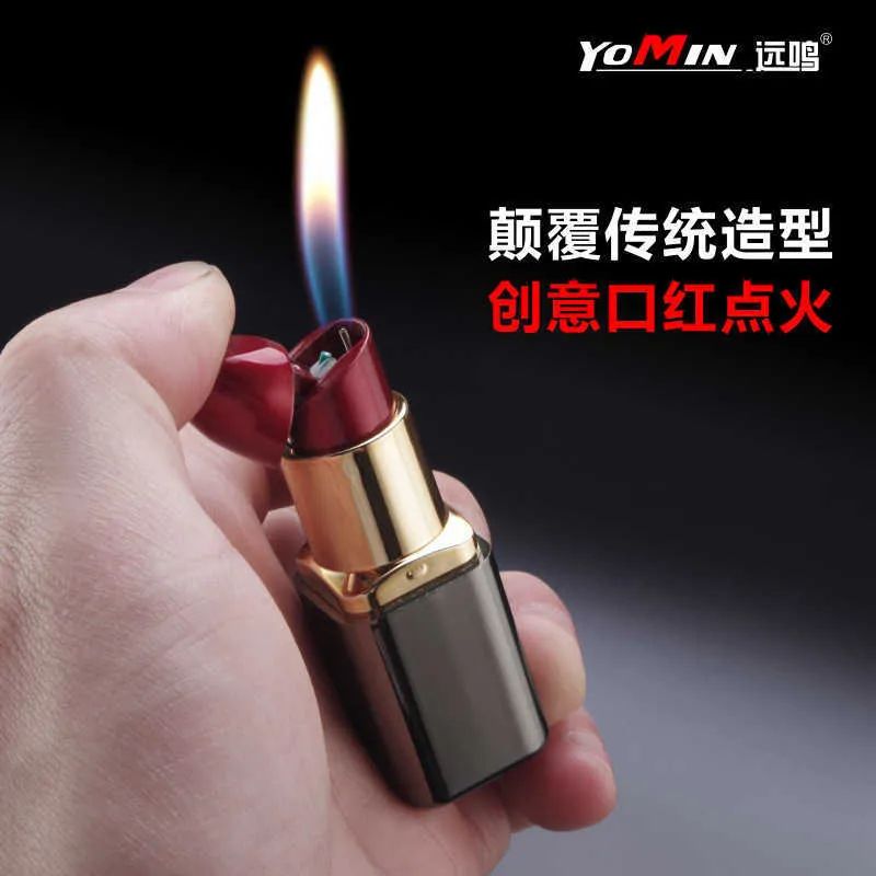 Metal Mini Fashion Lady Windproof Cigarette Lighter, Lipstick Shape,  Portable 22.5x22.5x78mm, 32.5g from Dhgate Lighters