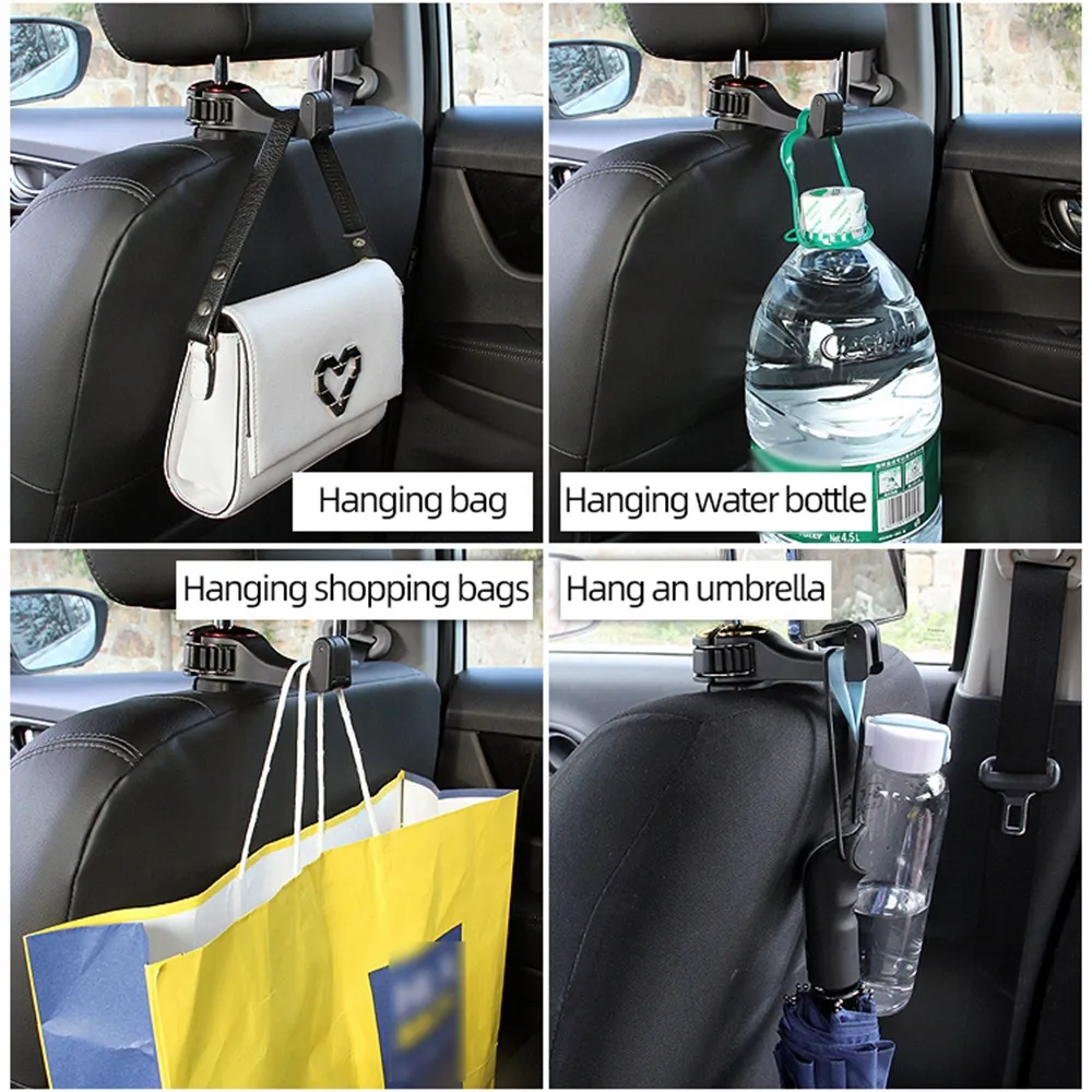 Auto Sitz Kopfstützen Haken Universal Auto Lagerung Kopfstützen Haken  Verborgen 2 Stile 8er Pack Auto Rücksitz Haken für Auto Taschen Kleidung  Mäntel