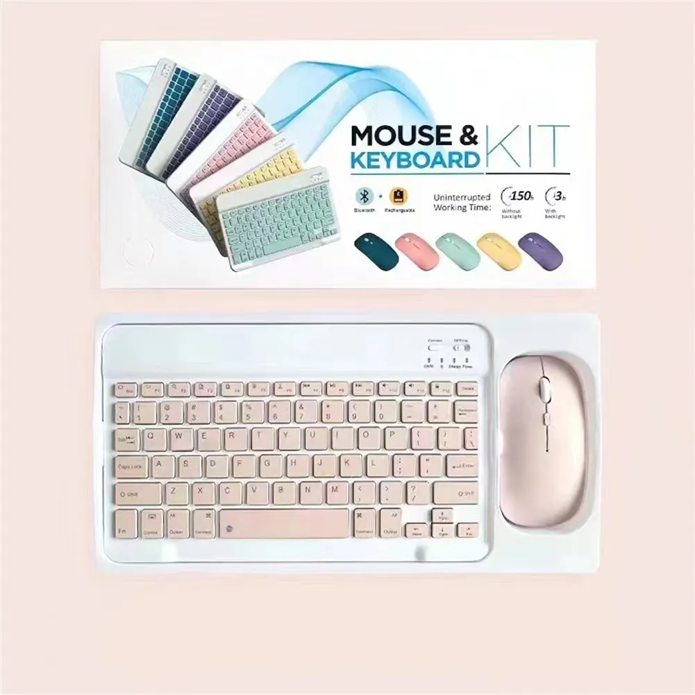 Mouse Inalambrico Teclado Y Mouse Portatil Portable Bluetooth