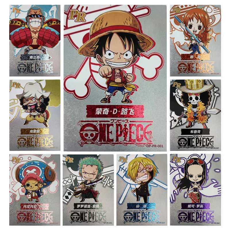 Cartoon Figure ONE PIECE Rufy Zoro Nami Sanji PR Card Personaggi