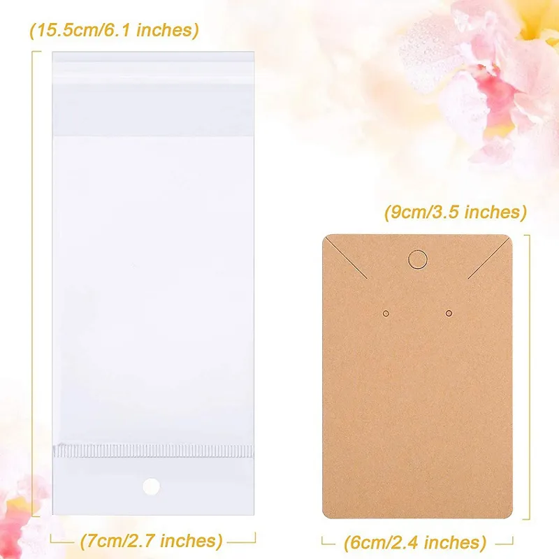Wholesale Packaging Paper Kraft Blank Tags Earring Cards Necklace Display  Cards With Bag From Etta2014aa, $0.06