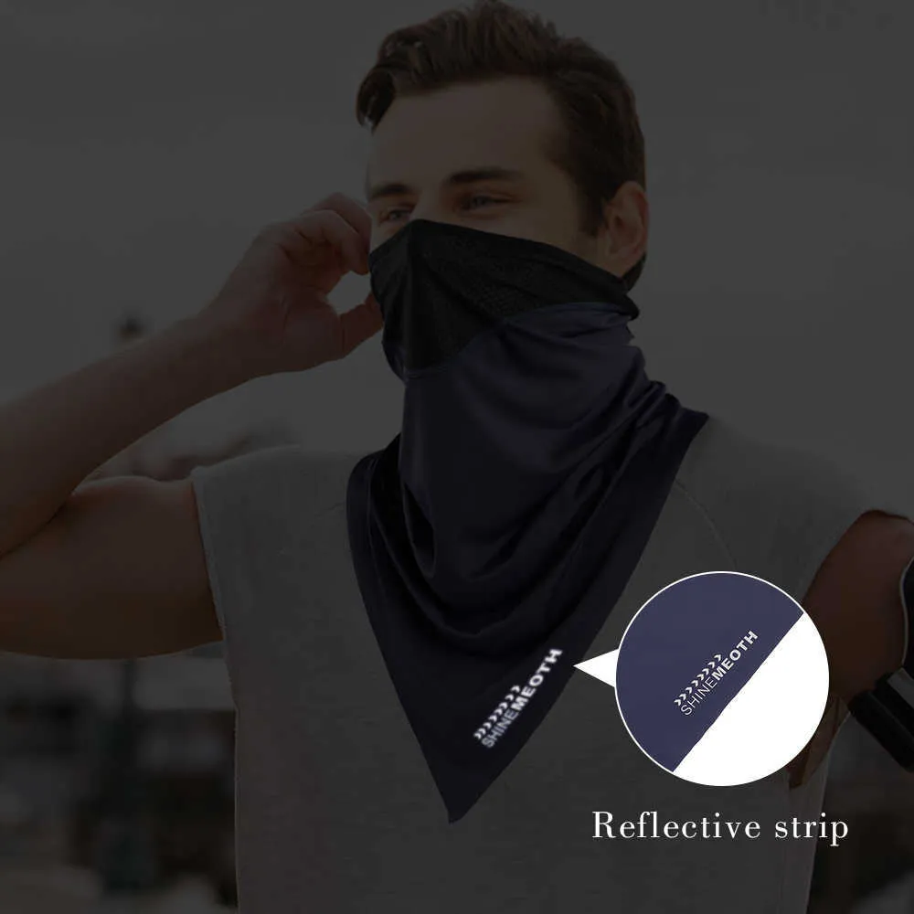 Scarves Summer Half Face Mask Cycling Hiking Fishing Neck Gaiter Face Cover  Scarf Sunscreen Ice Silk Bandana Men Women Tube Scarves L230302