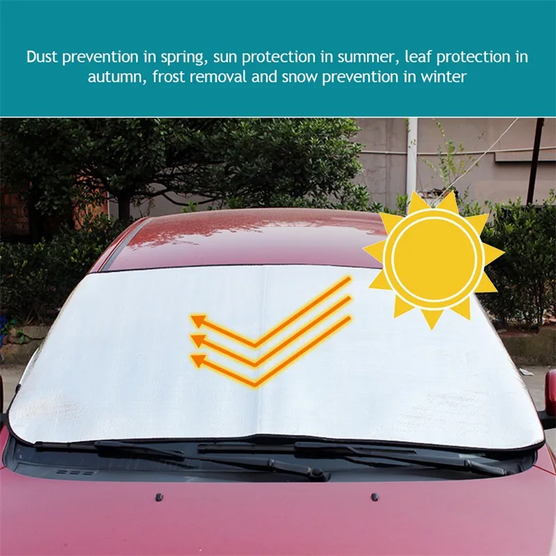  Pare Soleil Voiture Pare Brise Avant,Pare-Brise pour Pare-Brise  Avant de Voiture Protection Contre Le Vent Contre Les UV,Pare Brise  Interieur Voiture.,A-Black