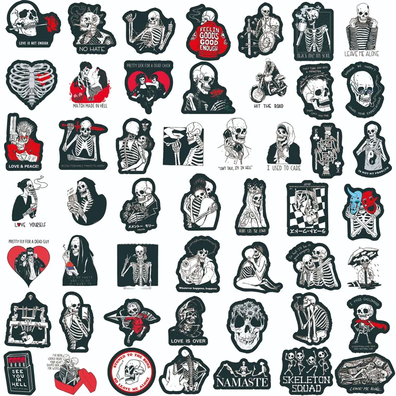 Gothic Stickers 100PCS Cool Pack for Teens, Vinyl Punk Gothic Stickers