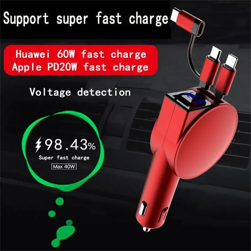 Universal 4 In 1 Retractable Cars With Wireless Charging With QC4.0 Fast  Charging For Mobile Phones From Jr2020, $8.55