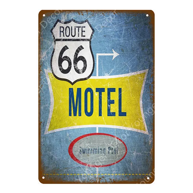 DHgate.com:US Route 66 art tin decor the 66 Vintage Metal Signs ...