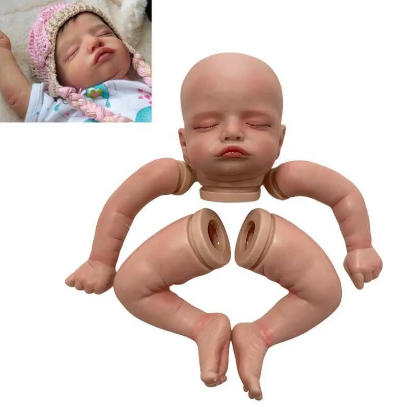 20inch Already Finished Painted Bebe Reborn Doll Raven Lifelike 3D Skin  Visible Veins with Root Hair