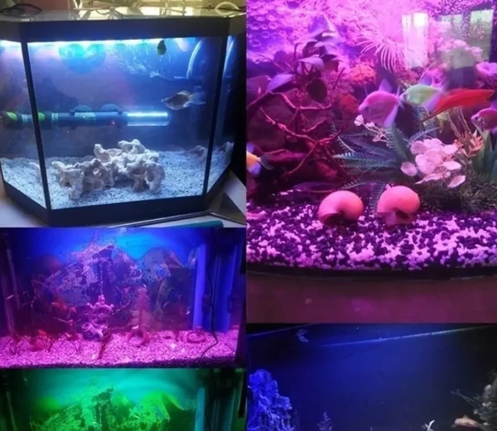 Aquarium LED Bubble Light Colorful Light Color Changing Fish Tank