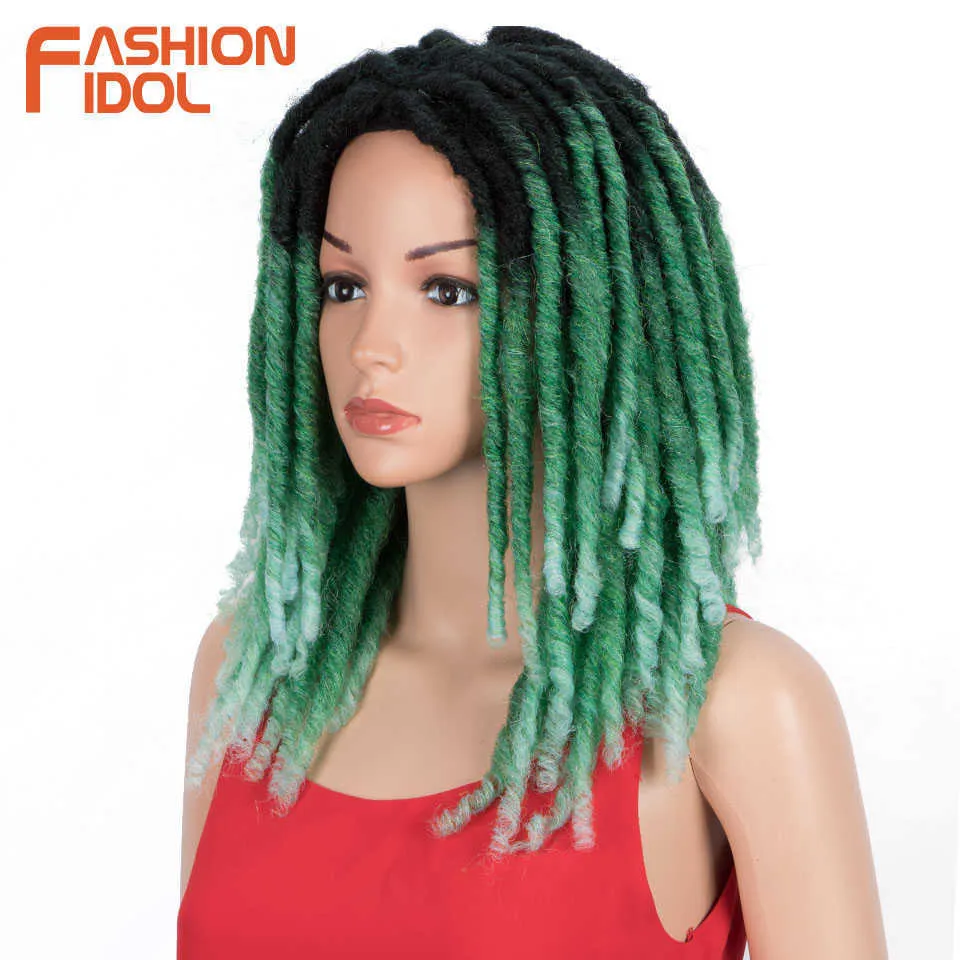 Green dreadlock cheap wig