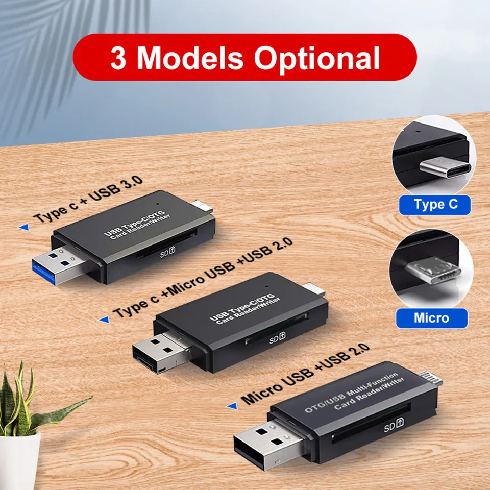 Acheter Lecteur de carte Micro SD OTG USB 3.0 Micro USB Type C