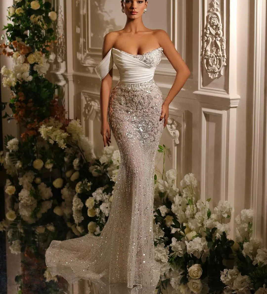 shiny satin wedding dress Exquisite Royal Satin Wedding Dress | Classic Minimalism Style | Draped Corset | Seductive Wrap Skirt | Pockets
