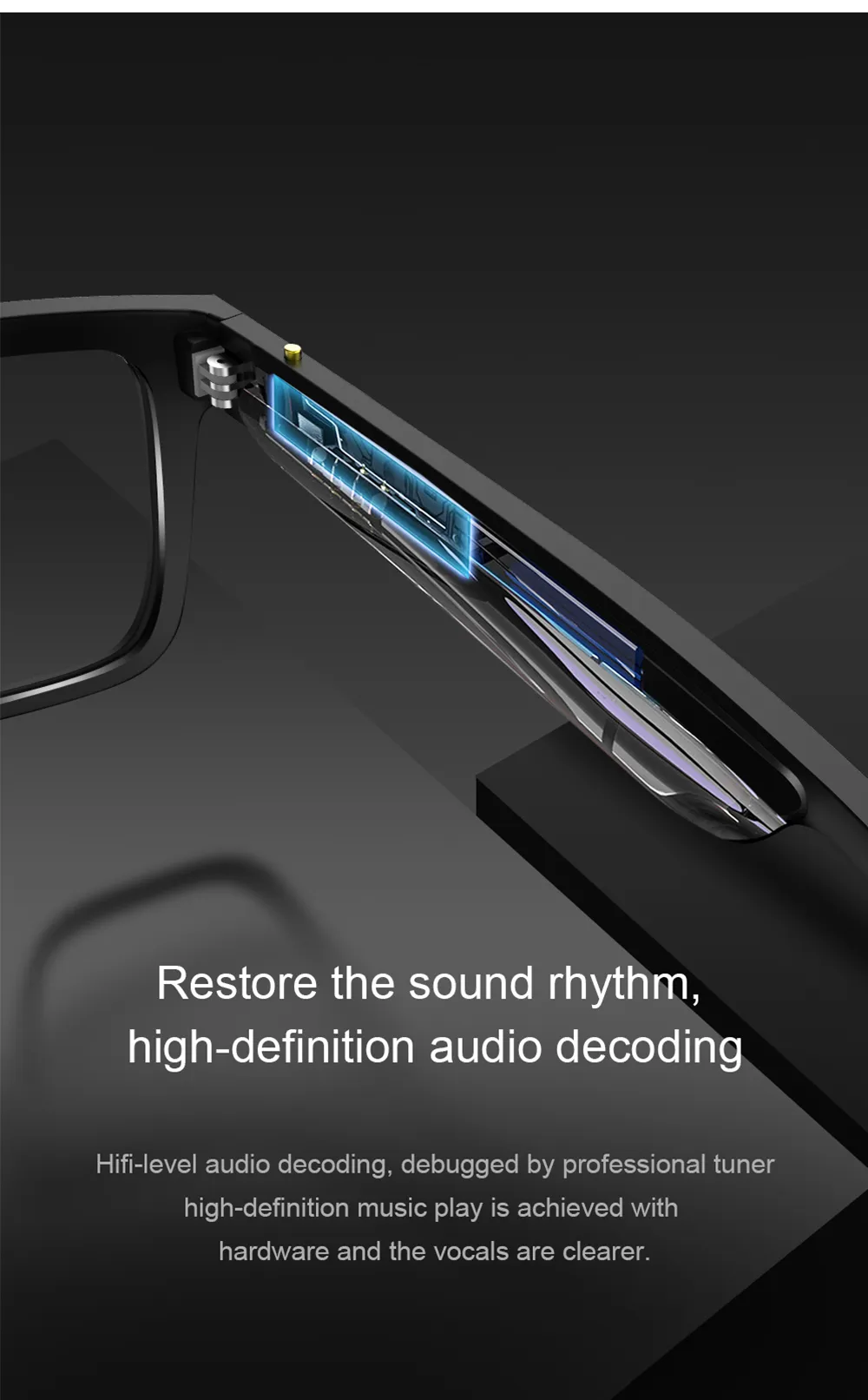 W3 Smart Glasses Wireless Bluetooth Call Hands-Free Calling Music Audio Headphone Sports Wireless Earphones Eyeglasses