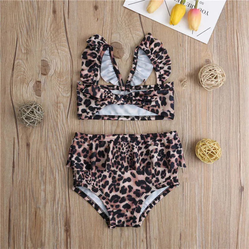 Leopard Print One Piece Swimsuit For Girls Little Girl Bathing Suit With Ruffle Ruffle Bottom Bikini Set Perfect For Beach Wear And Swimming W0310 From Liancheng05 4.71 DHgate.Com
