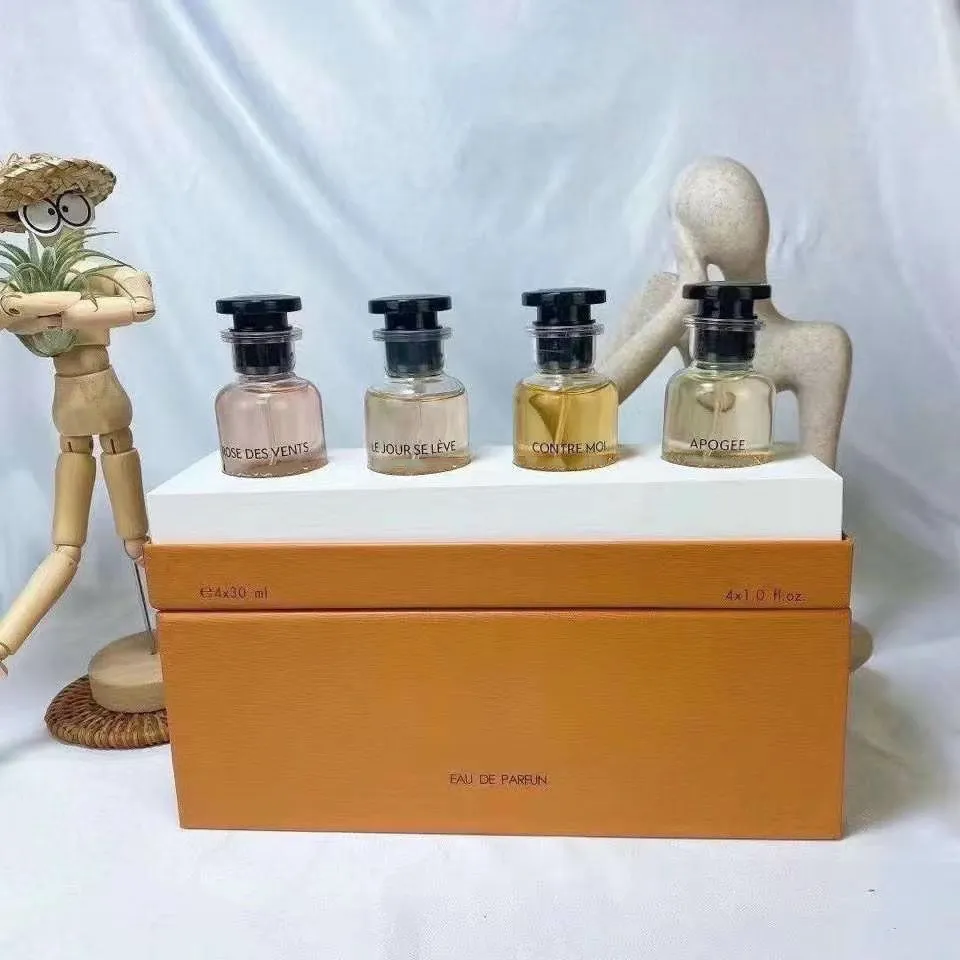 Designer perfume set 4*30ML Rose des Vents Apogee Contre Moi Le Jour se Leve Long lasting Fragrance charming smell long time lasting Fast delivery