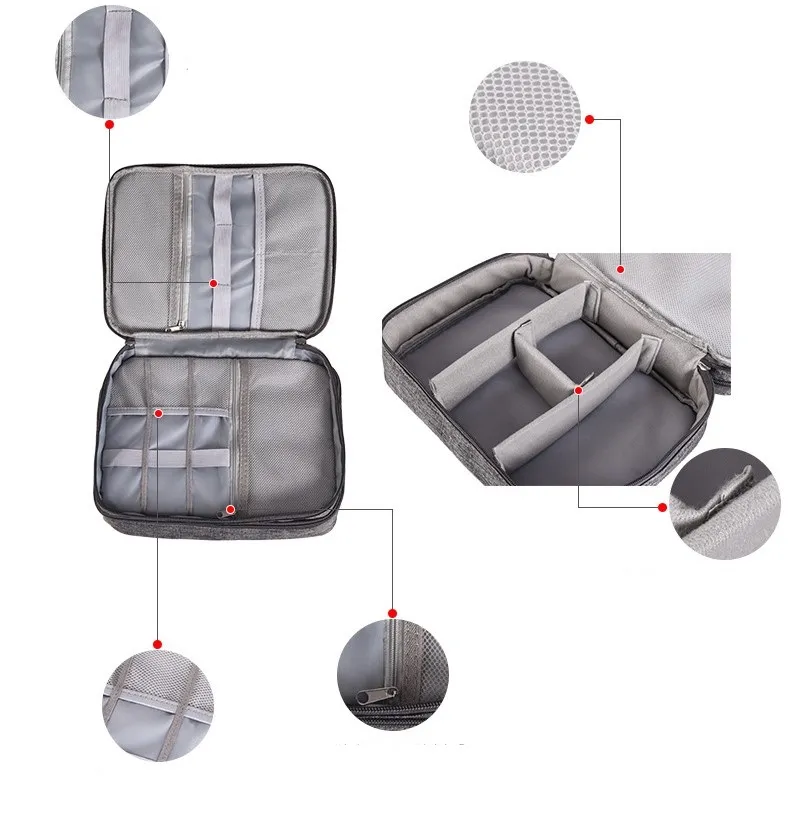 LL Large Capacity Accessories Cases Cable Organizer Bag Polyester Electronics Custom Travel Digital Storage Bag