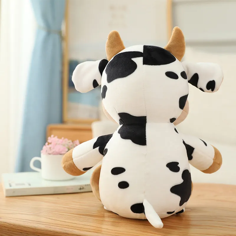 Juguete De Peluche Vaca Lechera 26CM Peluche Con Suéter Almohada De Vaca  Regalo