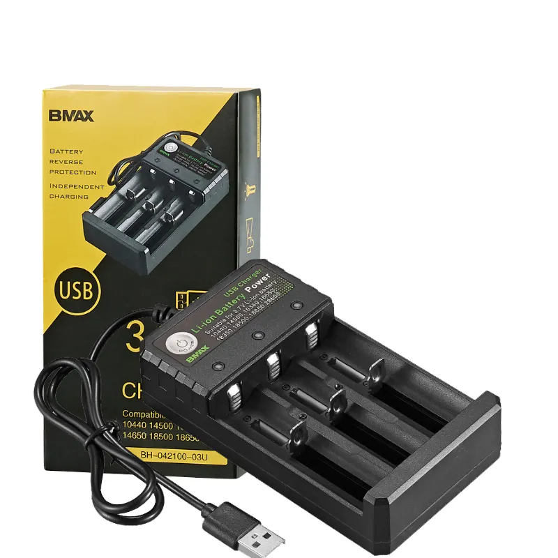 Acheter Chargeur de batterie universel à 2/4 emplacements, pour batterie au  Lithium Rechargeable 18650 18500 16340 14500 26650, adaptateur de charge  USB