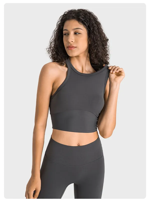 Womens Seamless Yoga Crop Top Bodycon Tank Push Up Alat Fitness Bra For  Running, Gym And Alat Fitness LL Style From Dw216, $14.14