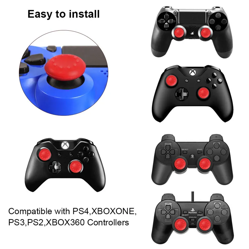 New Soft Skid Proof Silicone Thumbsticks Cap Thumb Stick Caps Joystick ...
