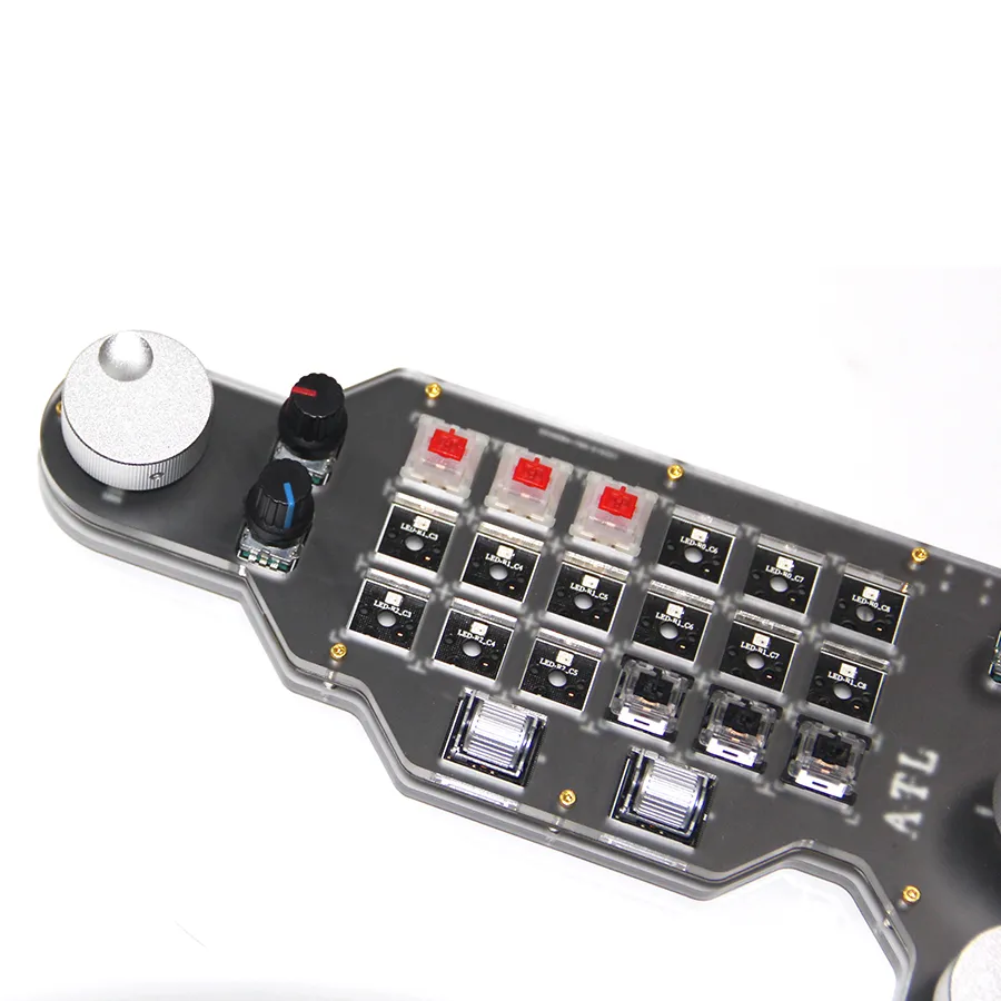 Macropad Designer VIA Keyboard With 9 Blue Knobs, 18 Switches, Macro