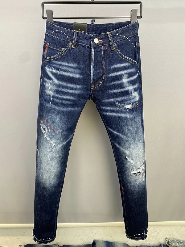 Économisez gros sur les achats en gros de Hommes En Jeans Dsquared Jeans De  Créateurs Pour Hommes Pantalon En Denim En Coton Slim, Design Micro