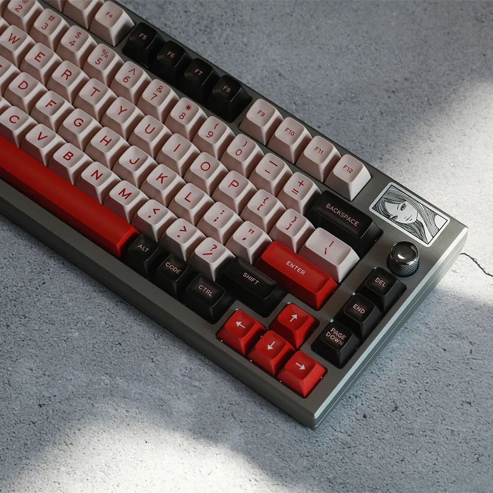 Touches Clavier Mécanique PBT Dagaladoo - 140 Touches, Profil Mao, Design Panda, Double Shot