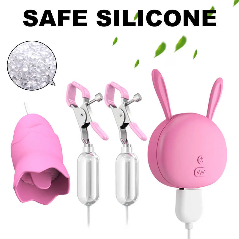 Tongue licking breast clip jump egg breast massager breast vibration clip  nipple stimulation training for women - Yamibuy.com