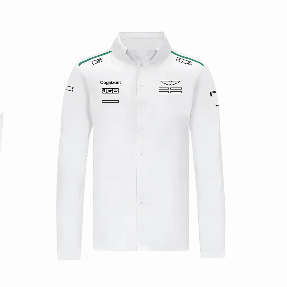 f1 dress shirt Mercedes Benz F1 x West racing uniform button up shirt Blue