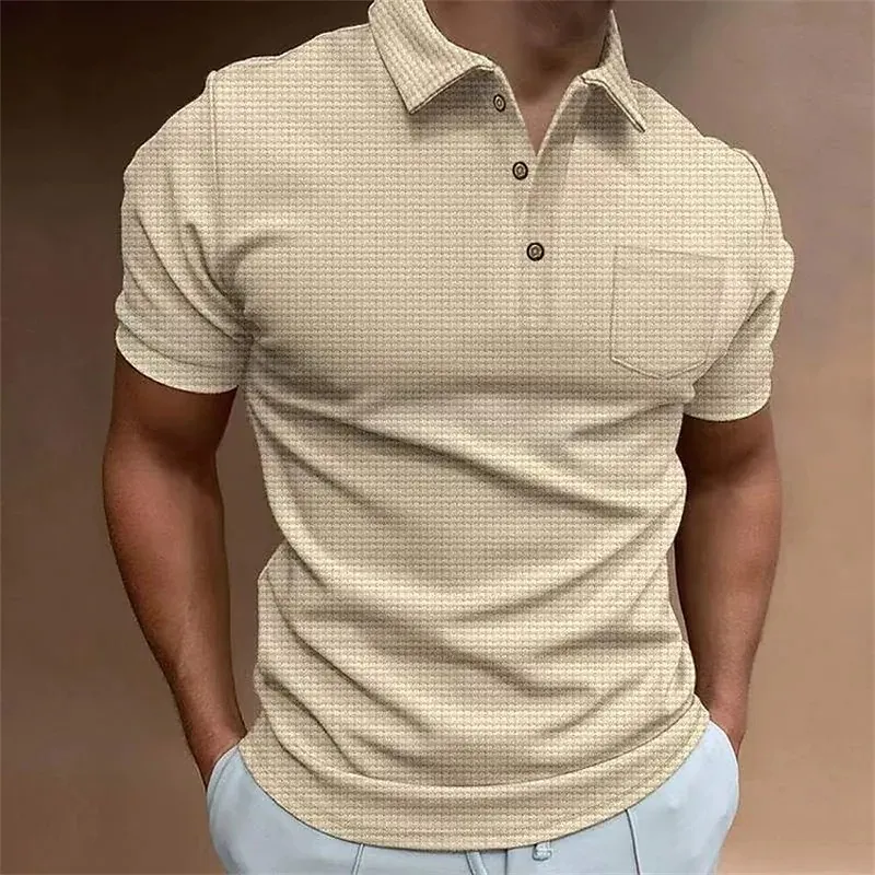 DHgate Mens Short Sleeve Golf Polo Shirt Breathable Cotton Blend Casual Business Running Shirt Solid Color Slim Fit Polo Shirt for Men S 3XL Apparel