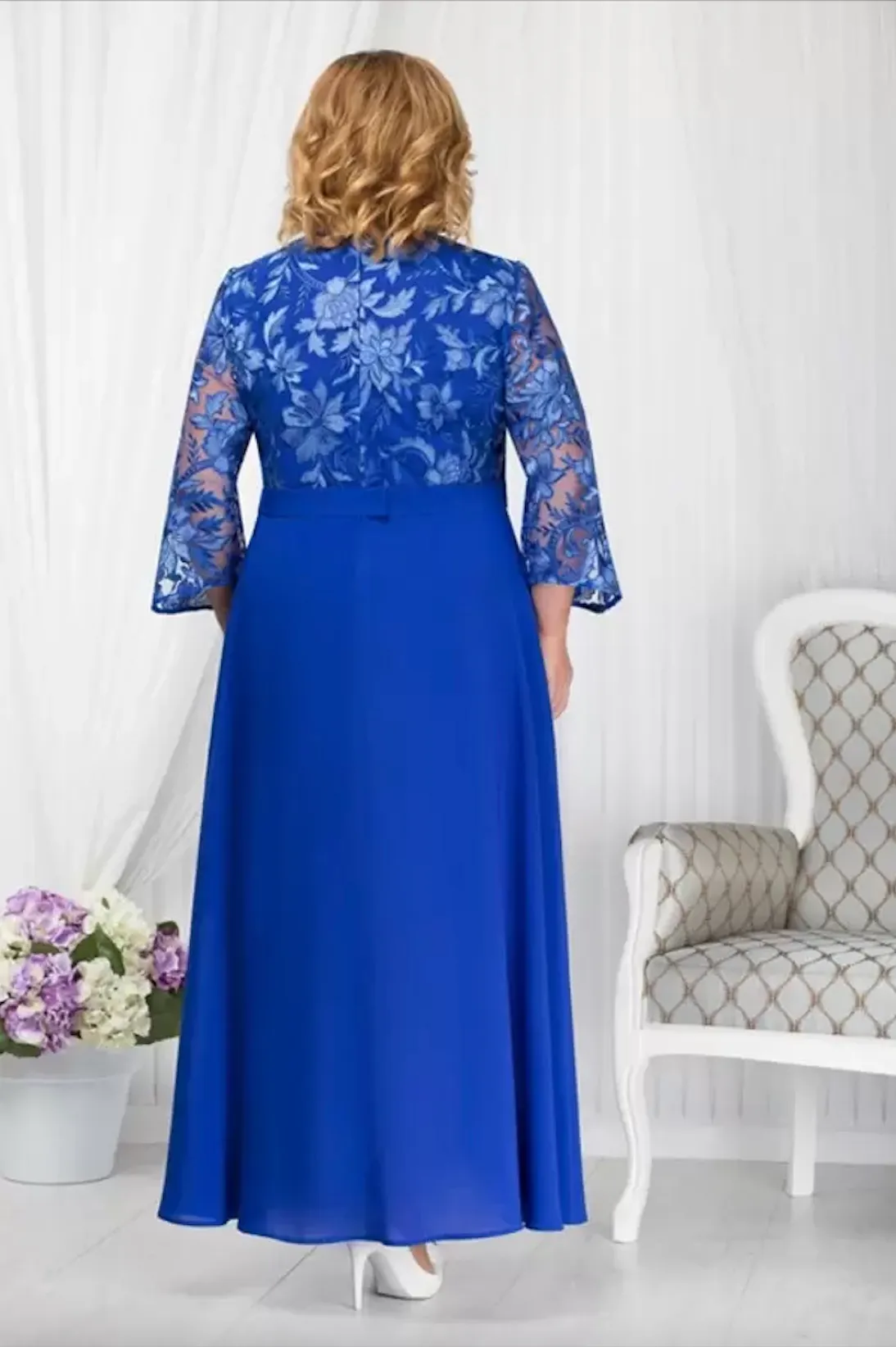 Plus Size Blue Beaded Lace Mother Of The Bride Dress Square Neck 3/4 Long Sleeves A-Line Chiffon Knee-Length Evening Gown from Dhgate Mother's Dresses - price 54.88 Plus Size Blue Beaded Lace Mother Of The Bride Dress Square Neck 3/4 Long Sleeves A-Line Chiffon Knee-Length Evening Gown from Dhgate Mother's Dresses - price 54.88